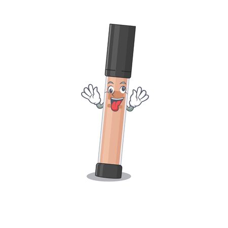 A mascot design of brightener having a funny crazy face. Vector illustrationのイラスト素材