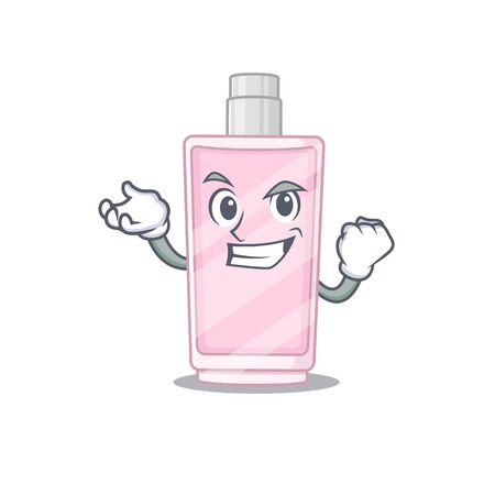 A caricature design concept of perfume with happy face. Vector illustrationのイラスト素材