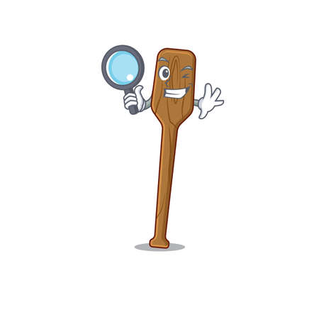 cartoon picture of oars Detective using tools. Vector illustrationのイラスト素材