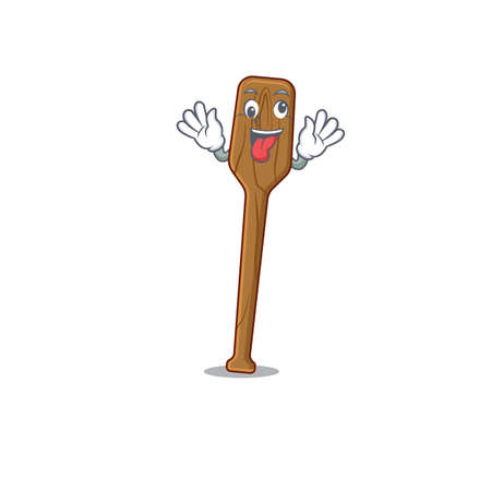 A mascot design of oars having a funny crazy face. Vector illustrationのイラスト素材
