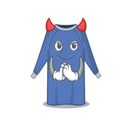disposable clothes clothed as devil cartoon character design concept. Vector illustrationのイラスト素材