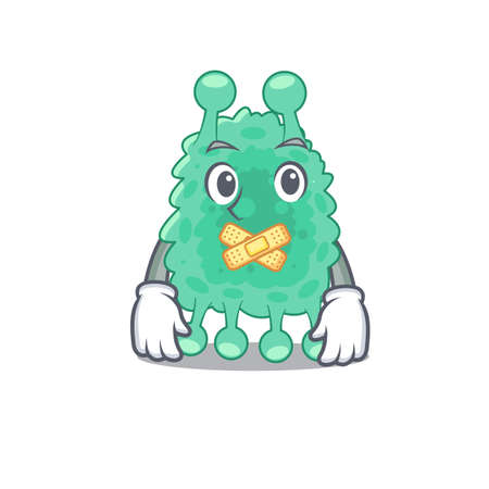Azotobacter vinelandii cartoon character style having strange silent faceのイラスト素材