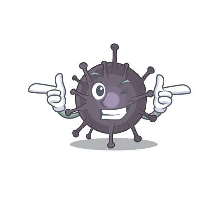 Caricature design concept of salmonella with funny wink eyeのイラスト素材