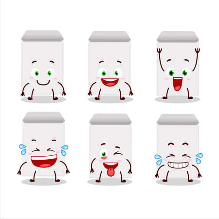 Cartoon character of white envelope with smile expressionのイラスト素材