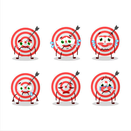 Target cartoon in character with sad expressionのイラスト素材