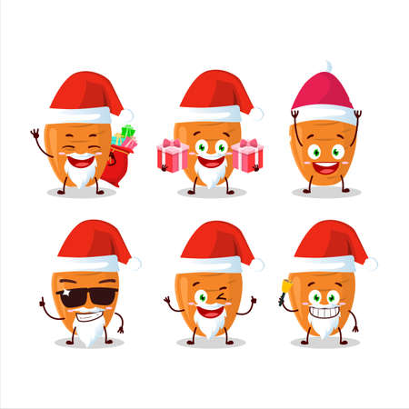 Santa Claus emoticons with sweet carrot cartoon characterのイラスト素材