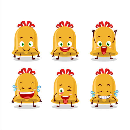 Cartoon character of christmas bell with smile expressionのイラスト素材