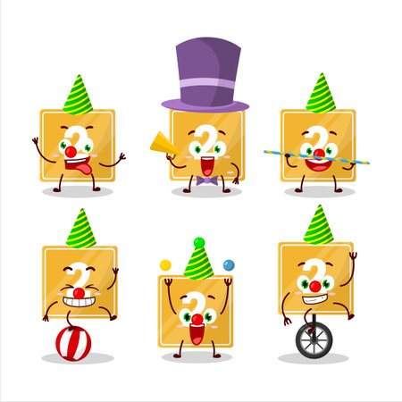 Cartoon character of toys block two with various circus showsのイラスト素材