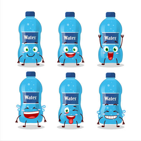 Cartoon character of water bottle with smile expression. Vector illustrationのイラスト素材