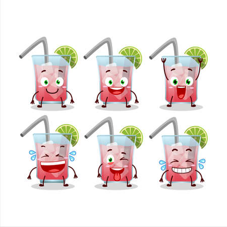 Cartoon character of hawaiian sea breeze with smile expressionのイラスト素材