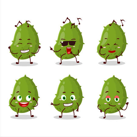 An image of virus desease dancer cartoon character enjoying the musicのイラスト素材