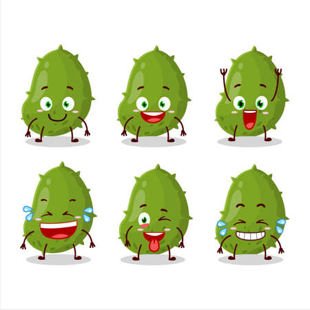 Cartoon character of virus disease with smile expressionのイラスト素材
