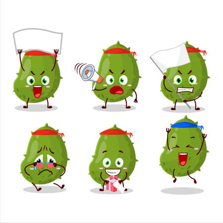 Mascot design style of virus disease character as an attractive supporterのイラスト素材