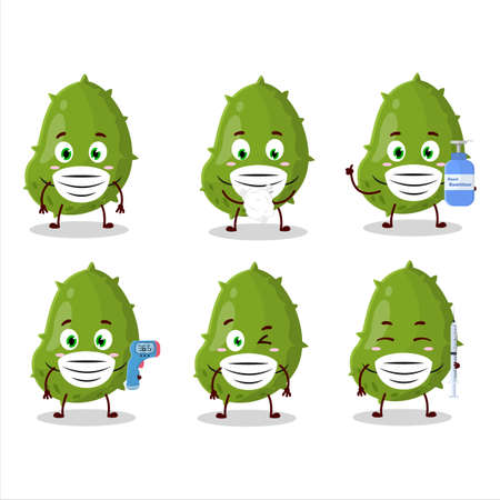 A picture of virus disease cartoon design style keep staying healthy during a pandemicのイラスト素材
