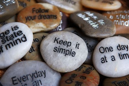 worded pebblesの写真素材