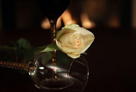 wine and roseの写真素材