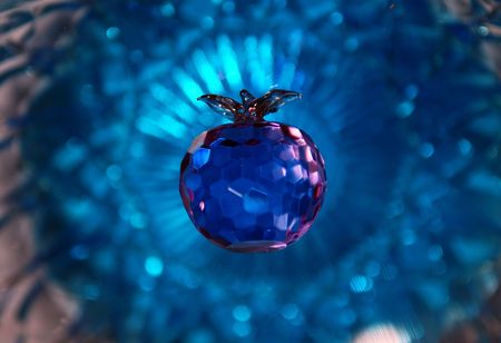 glass appleの写真素材