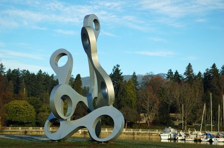 sculpture in stanley parkの写真素材