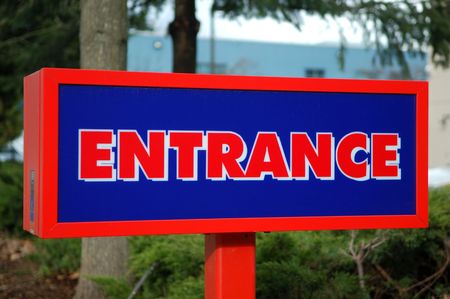 Entrance signの写真素材