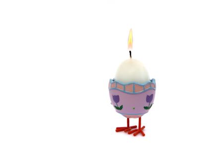 easter egg candleの写真素材