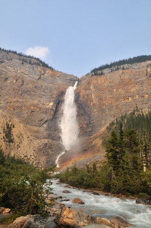 Takakkaw Falls in Yoho National Park, British Columbia, Canadaの写真素材