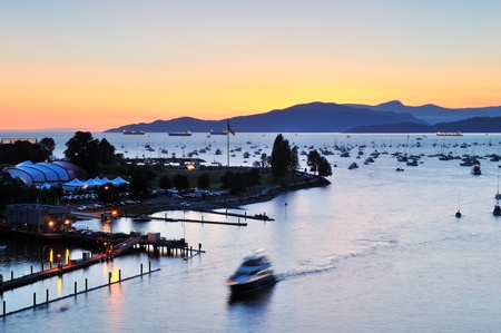Summer sunset at English Bay, Vancouver, BC