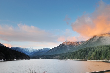 Cleveland Park and the lions mountain, British Columbiaの写真素材