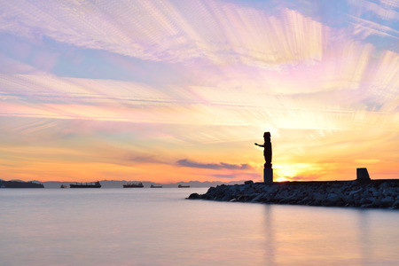 time lapse sunset, Ambleside Park, West Vancouver