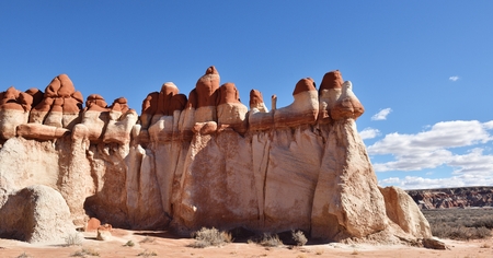 Blue Canyon located in the Native American reservation near Tuba City, Arizonaの写真素材