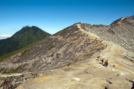 kawah ijen volcano,indonesia landscapeの写真素材