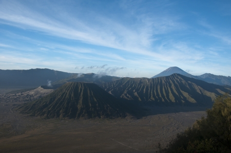 Volcanoes in Bromo Tengger Semeru National Park at sunrise.Indonesia の写真素材