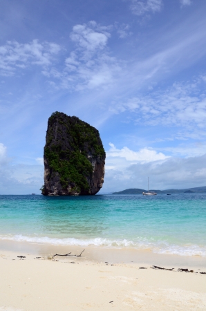 Poda island  most visit in  Krabi Thailandの写真素材