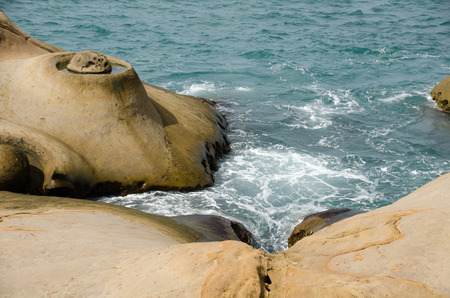 Yehliu Geopark,Taiwan's north coastの写真素材