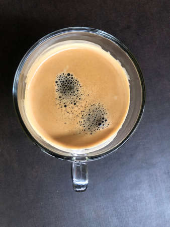Coffee cup top view.の写真素材