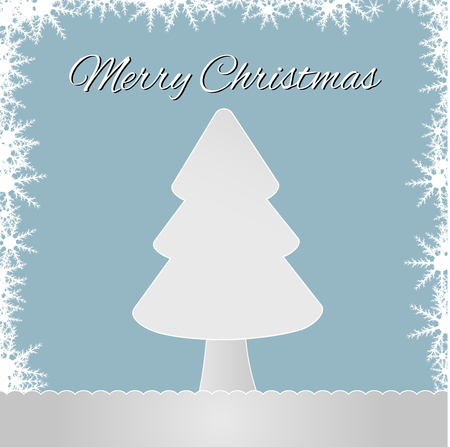 Merry Christmas in abstract lettering gray tree background.vector illustrationのイラスト素材