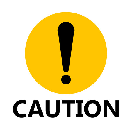 symbol caution sign icon,Exclamation mark ,Warning Dangerous icon on white backgroundのイラスト素材