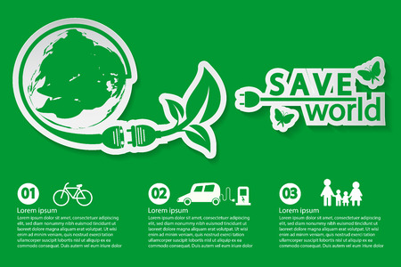 world with eco-friendly concept ideas,Infographic template,vector illustrationのイラスト素材