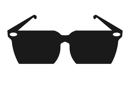 Sunglasses black Icon on white background.vector illustrationのイラスト素材