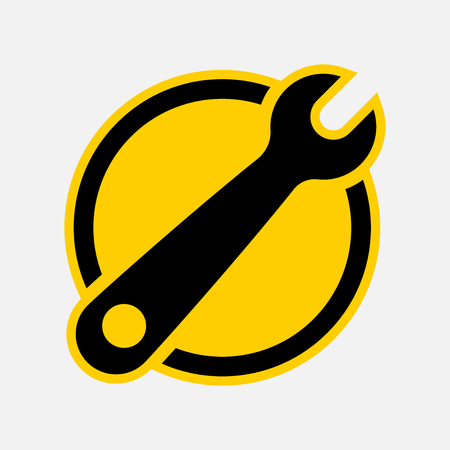 Service Tool icon on white background,Simple design style.vector illustrationのイラスト素材
