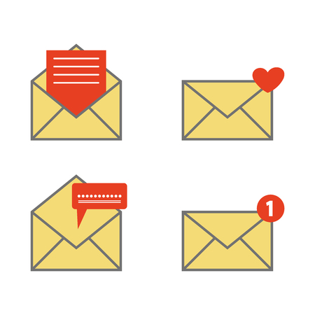 Mail icon,New email notification,Simple design style.vector illustrationのイラスト素材