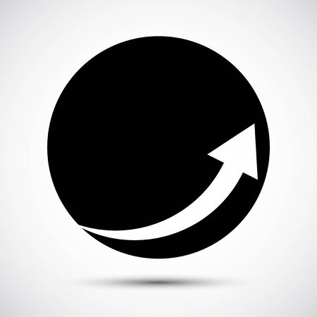 black arrow icon Symbol on White Background のイラスト素材