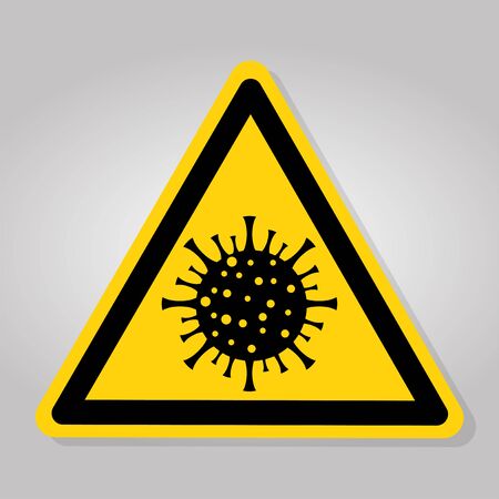 Warning sign,caution outbreak coronavirus covid 19のイラスト素材