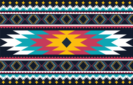 Geometric ethnic pattern traditional Designのイラスト素材