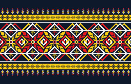 Geometric ethnic pattern traditional Designのイラスト素材