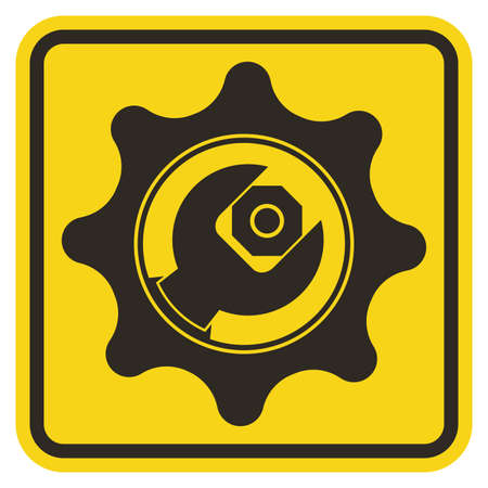 Symbol Service Tool Sign On Yellow Backgroundのイラスト素材