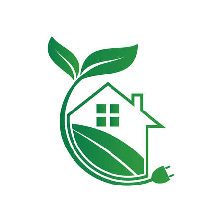 Natural energy ecology house for Ecology and Environmental Help The World With Eco-Friendly Ideasのイラスト素材