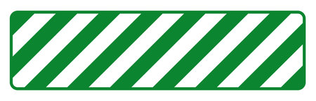 Green / White Striped Floor Sign On White Backgroundのイラスト素材