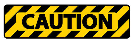 Caution Sign On White background