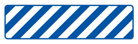 Blue / White Striped Floor Sign On White Backgroundのイラスト素材