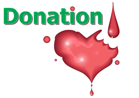 heart blood donation drop vectorのイラスト素材
